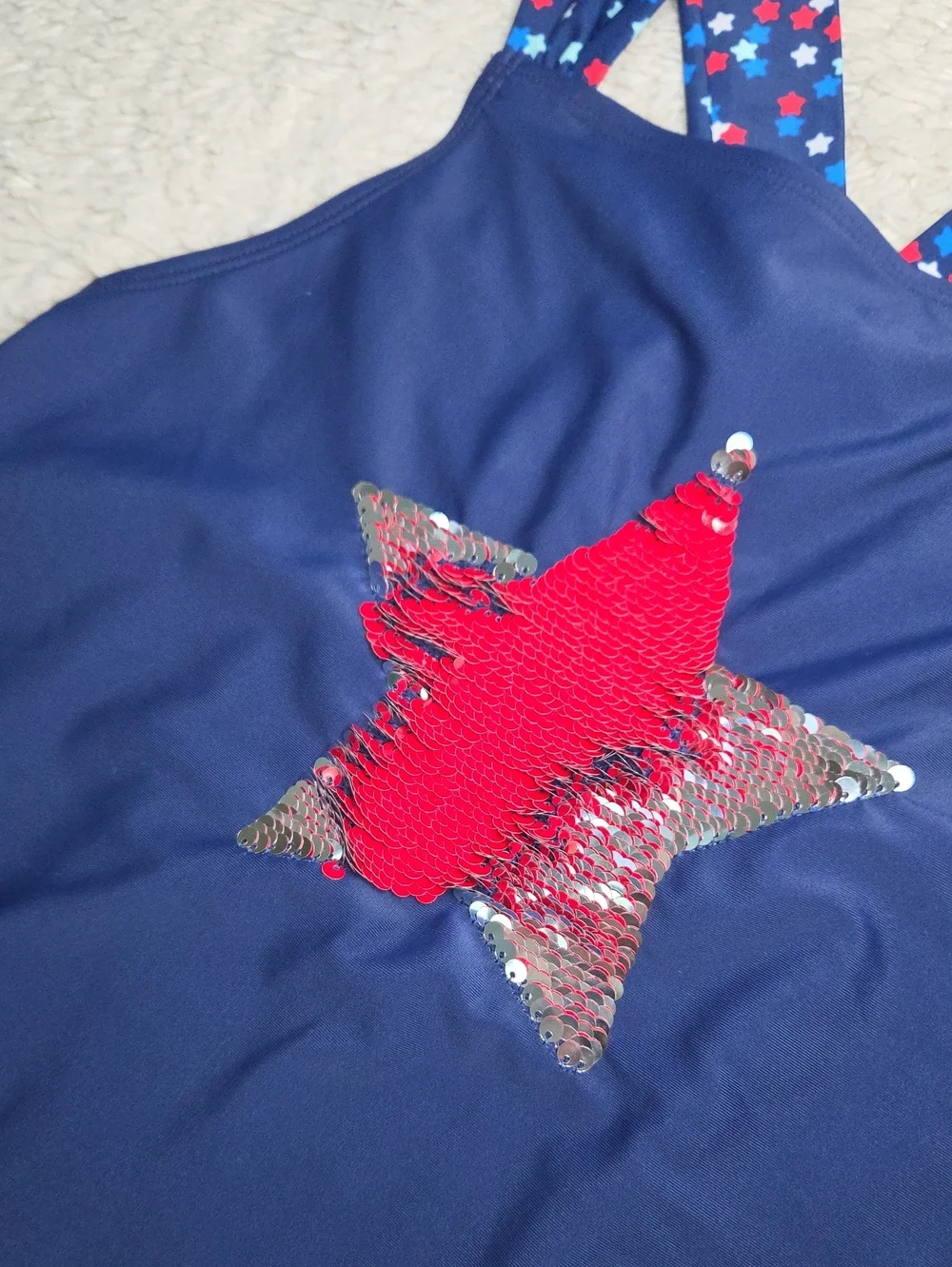 Girls SO 2 Piece 4th Of July Star Print Swimsuit Sz 16